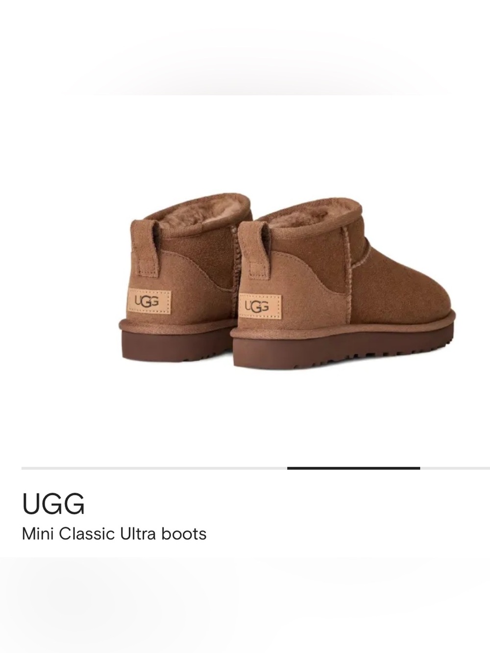 UGG Classic Ultra Mini Chestnut Suede Sheepskin Ankle Boots Women’s Size 9